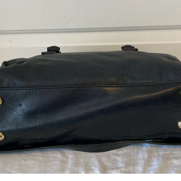 Michael Kors Black Leather Medium Hamilton Satchel Fulton - Picture 6 of 7